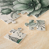 Mystische Katze mit Blumen Puzzle (Seite)