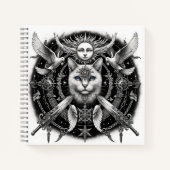 Mystische Katze Notizblock (Vorderseite)