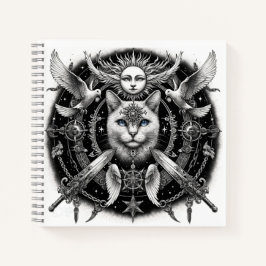 Mystische Katze Notizblock