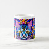 Mystische Katze | Psychedelische Kunst Verwandlungstasse (Mittel)