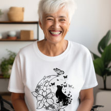 Mystische Katze und Mond