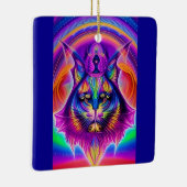 mystische Katzenverzierung Keramikornament (Rechts)