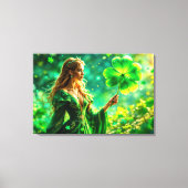 Mystische Kleebeschicht des St. Patrick Day Leinwanddruck (Vorderseite)