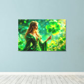 Mystische Kleebeschicht des St. Patrick Day Leinwanddruck (Insitu (Holzboden))