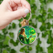 Mystische Kleebeschicht des St. Patrick Day Schlüsselanhänger (Hand)