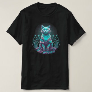 Mystische Korallenkatze | NUR SCHWARZ T-Shirt