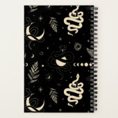 Mystische Kosmik mit Schlangen, Fernen, Sternen un Notizblock (Rückseite)