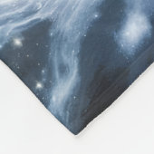 Mystische Kosmische Himmlische Eule Fleecedecke (Ecke)