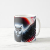 Mystische Kosmische Himmlische Eule Kaffeetasse (VorderseiteRechts)
