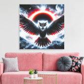 Mystische Kosmische Himmlische Eule Leinwanddruck (Insitu (Wohnzimmer))