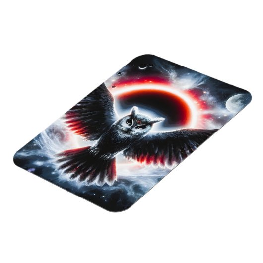 Mystische Kosmische Himmlische Eule Magnet (Linke Seite)