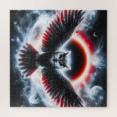 Mystische Kosmische Himmlische Eule Puzzle (Horizontal)