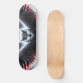 Mystische Kosmische Himmlische Eule Skateboard (Vorderseite)