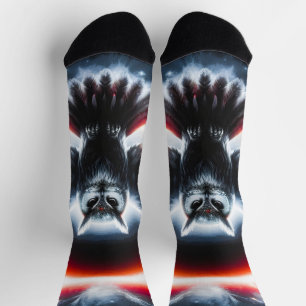 Mystische Kosmische Himmlische Eule Socken