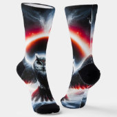 Mystische Kosmische Himmlische Eule Socken (Gewinkelt)