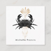 Mystische Kosmische Krabbe Quadratische Visitenkarte (Vorderseite)