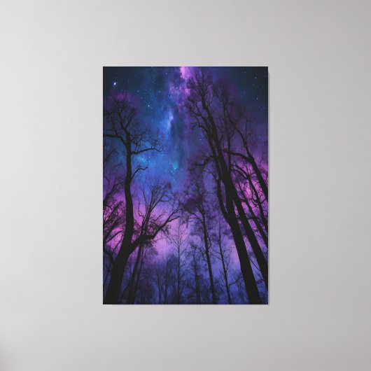 Mystische kosmische Leinwand Wald Kunst - Träumen (Vorderseite)