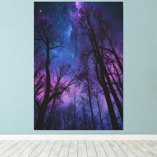 Mystische kosmische Leinwand Wald Kunst - Träumen (Insitu (Holzboden))