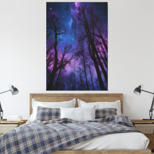 Mystische kosmische Leinwand Wald Kunst - Träumen