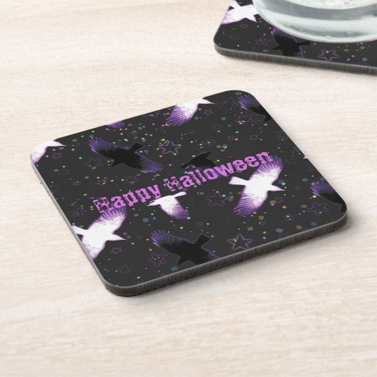 Mystische Krähen Getränkeuntersetzer (Linke Seite)