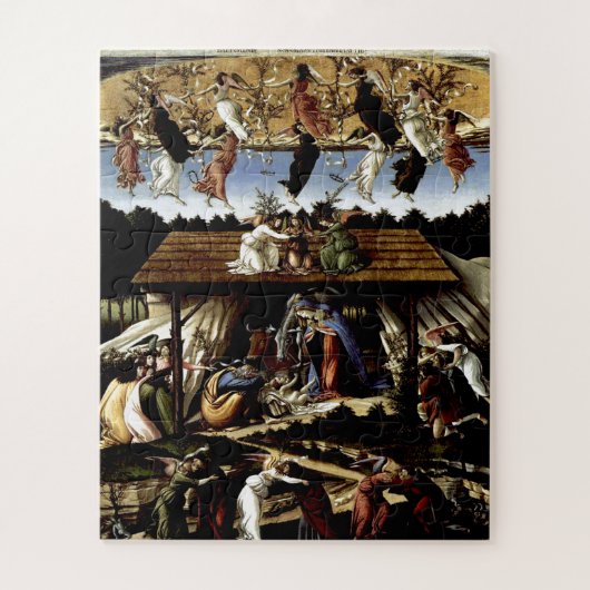 Mystische Krippe: Ölgemälde von Botticelli Puzzle (Vertikal)