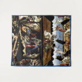 Mystische Krippe: Ölgemälde von Botticelli Wandteppich (Vorderseite (Horizontal))