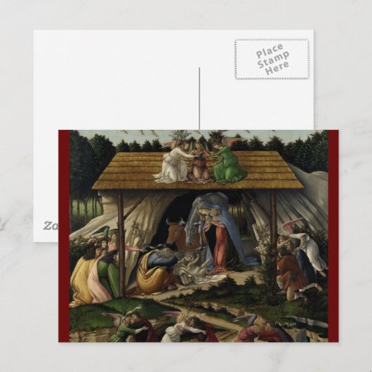 Mystische Krippe Postkarte (Vorne/Hinten)