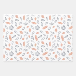 Mystische Kristalle des Universums Geschenkpapier Set