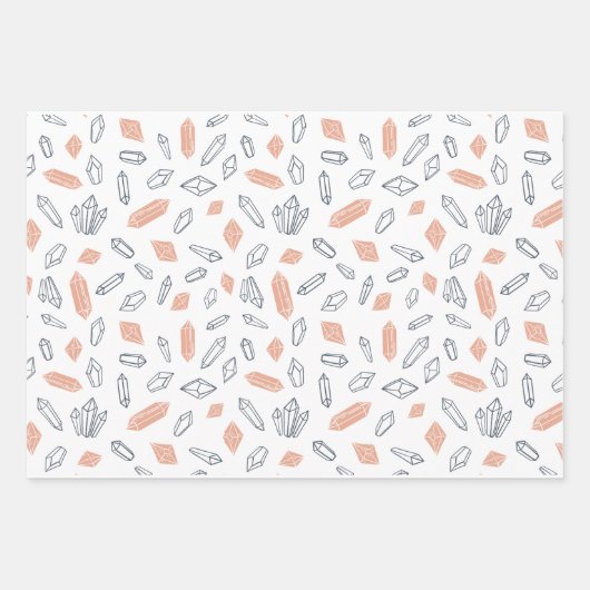 Mystische Kristalle des Universums Geschenkpapier Set (Vorderseite)