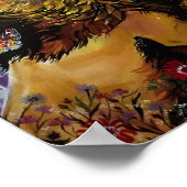 Mystische Kristallleuchten zeichnen "Neue Welten" Poster (Ecke)