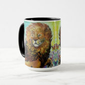 Mystische Kristallleuchten zeichnen "Neue Welten" Tasse (Vorderseite Links)