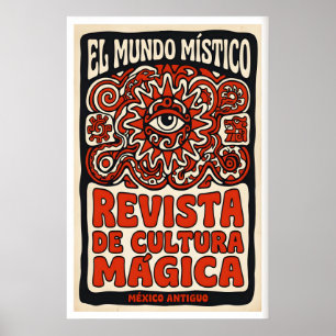 Mystische Kultur-Kunstprint, spanische Typografie Poster