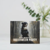 Mystische Lady im Dunklen Halloween-Wald (Stehend Vorderseite)