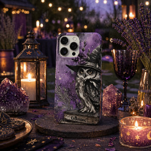 Mystische Lila Hexen-Eulen-Kunst mit individuellem iPhone 16 Pro Max Hülle