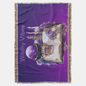 Mystische Lila Kristalle und Inspiriertes Tarot Decke (Vorderseite Vertikal)