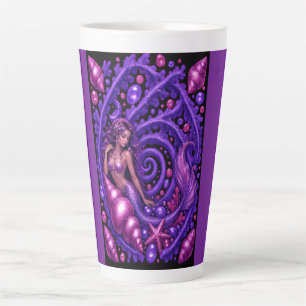 Mystische lila Meerjungfrau Fantasy-Kunst Magisc Milchtasse