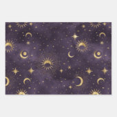 Mystische Lila Papiertücher Geschenkpapier Set (Vorderseite)