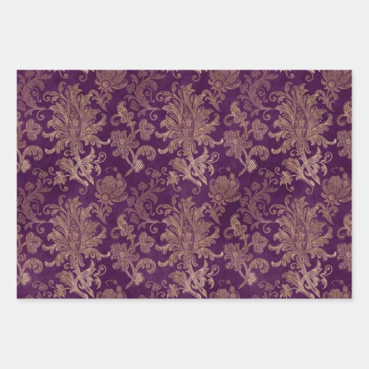 Mystische Lila Papiertücher Geschenkpapier Set (Vorderseite 3)