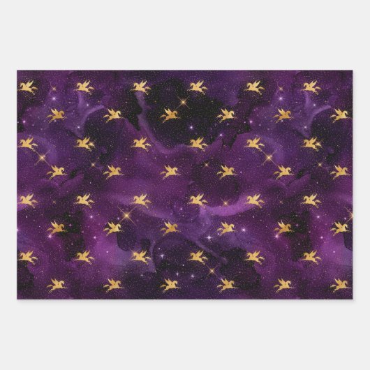 Mystische Lila Papiertücher Geschenkpapier Set (Vorderseite 2)