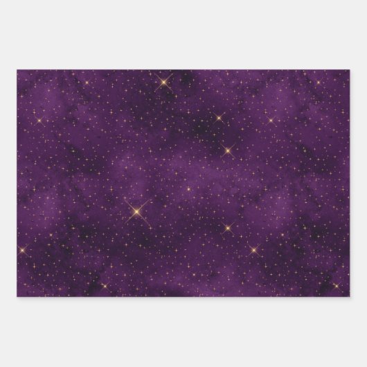 Mystische Lila Papiertücher Geschenkpapier Set (Vorderseite)