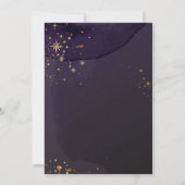 Mystische Lila Sonnenmond-Hochzeit Einladung (Rückseite)