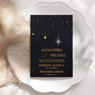 Mystische Lila Sonnenmond-Hochzeit Einladung