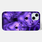 Mystische Lila Wölfe - Fett grafisches Design Case-Mate iPhone Hülle (Rückseite (Horizontal))