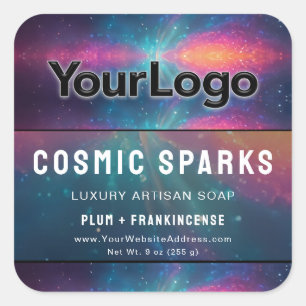 Mystische Magie Kosmische Galaxie Kunsthandwerk Pr Quadratischer Aufkleber