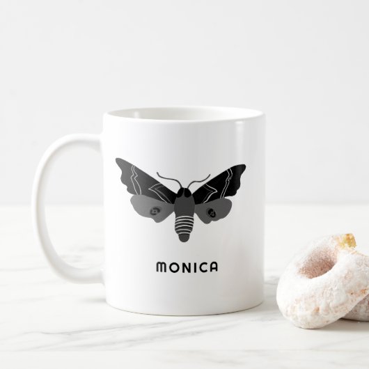 Mystische Magische Motten CUSTOM Niedliche Insekte Kaffeetasse (Mit Donut)