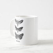 Mystische Magische Motten CUSTOM Niedliche Insekte Kaffeetasse (Vorderseite Links)