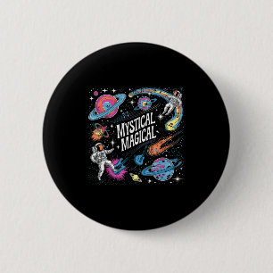 Mystische magische Retro-Ästhetik-Geschenk Männer Button