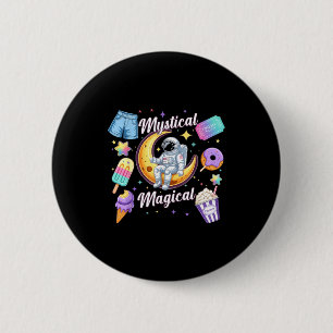 Mystische Magische Retro-Ästhetik-Weltraum Männer Button