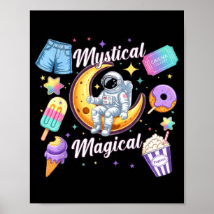 Mystische magische Retro-Ästhetik-Weltraum Männer  Poster