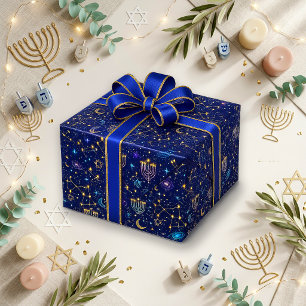 Mystische Marine-Himmlischer Leuchter Geschenkpapier